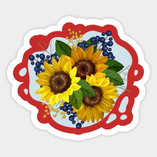 Sunflower Bouquet Sticker